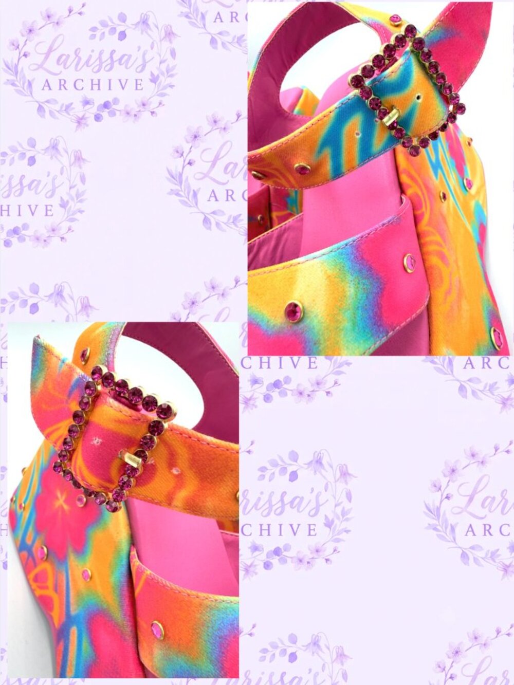 Club Exx by Dolls Kill | "Island Time" Neon Platform Sandals | Size 7 - Picture 13 of 16